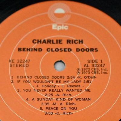Charlie Rich: Behind Closed Doors LP Record Album