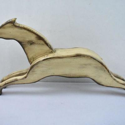 Wooden Distressed Greyhound/Horse Decor