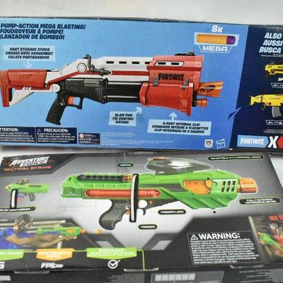 Nerf Fortnite (Works, No Bullets) & Adventure Force Tactical Strike (Issues)
