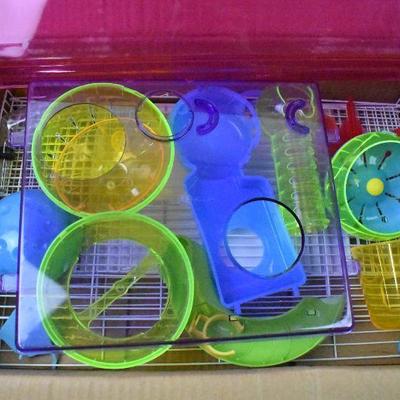 YML Dwarf Hamster or Mouse Cage with Color Accessories, Pink 12