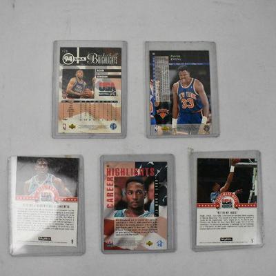 5 Basketball Cards: Kevin Johnson -to- Alonzo Mourning