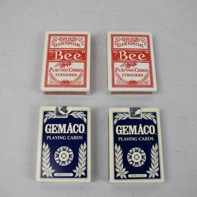 4 Decks of Cards - Used, Complete