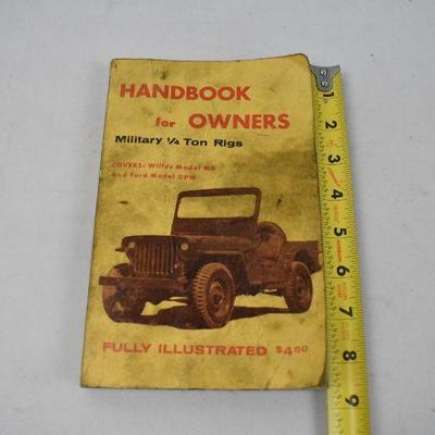 Handbook for Owners, Military 1/4 Ton Rigs - Vintage