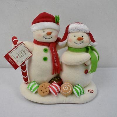 Plush Snowman Pair, Features Sound and Motion - New