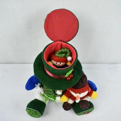 Plush Snowmen, Plays Jingle Bells - Snowman in Hat Does NOT Pop Out
