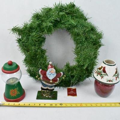 4 Piece Christmas Decor Lot
