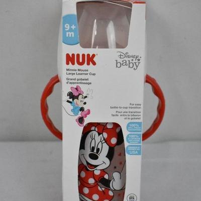 NUK Disney Learner Sippy Cup Minnie Mouse, 10 oz & Gerber Learner Spoons - New