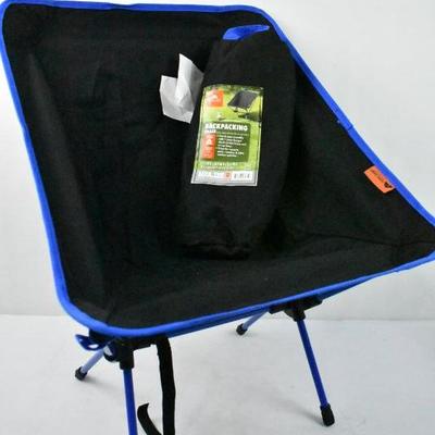 Backpacking Chair: Blue & Black - New