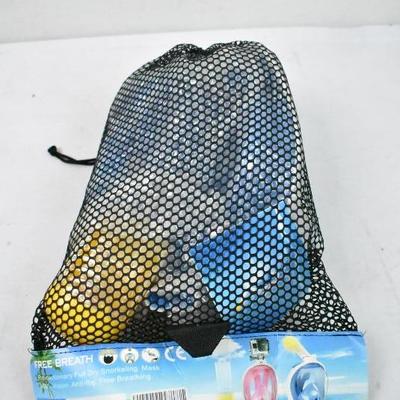 Snorkeling Mask, Blue, Size S/M - New