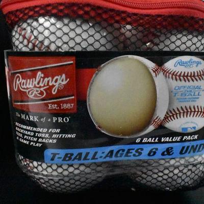 MacGregor T & 12 Rawlings T-Ball Baseballs - New