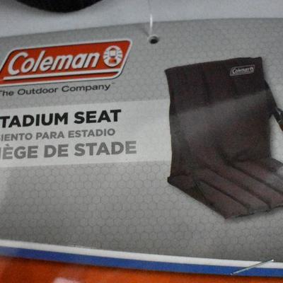 Coleman Stadium Seat, Black - New