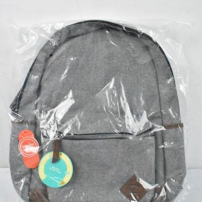 Wonder Nation Gray Backpack with Adjustable Shoulder Straps - New