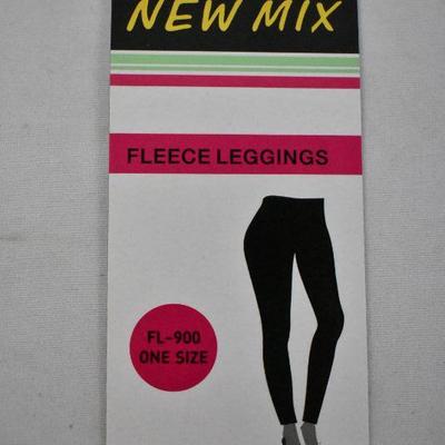 New Mix Gray Fleece Leggings, FL-900, One Size, Premium - New