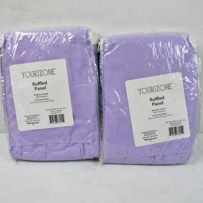Two Your Zone Ruffle Panels, Purple, 42