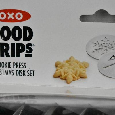 OXO Cookie Press Christmas Disc Set of 6 - New