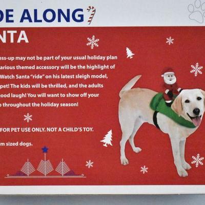 Ride Along Santa Pet Dress Up Accessory - New