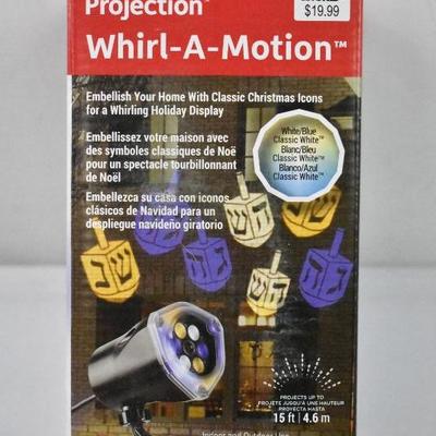 LED Lightshow Projection Whirl-a-Motion Dreidels - New