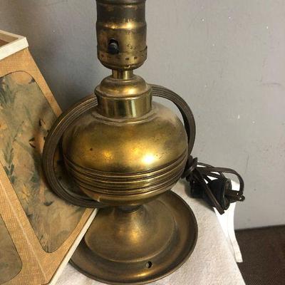 Lot# 17 Antique Wall OR Table Lamp Brass