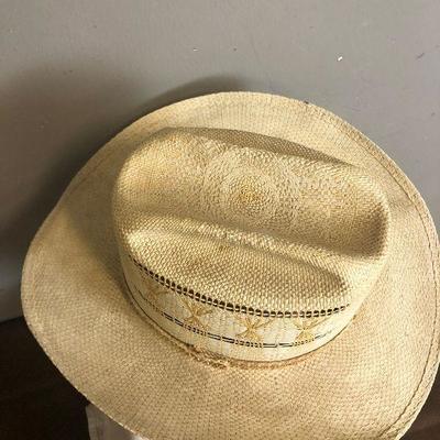 Lot# 18 Vintage Straw Cowboy Hat (#2 hat)