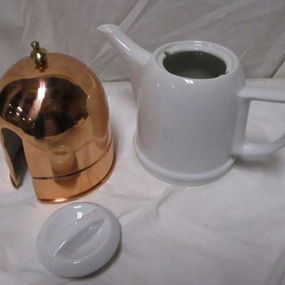 Lot 6 - Coffee Tea Pot With Copper Cover