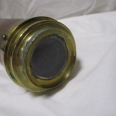 Lot 7 - Brass & Oak Wood Telescope Spy Glass