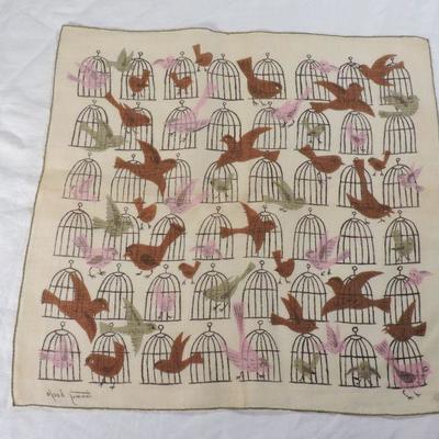 Lot 36 Vintage Tammis Keefe Linen Handkerchief