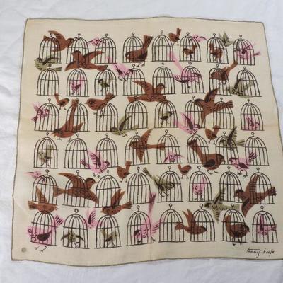 Lot 36 Vintage Tammis Keefe Linen Handkerchief