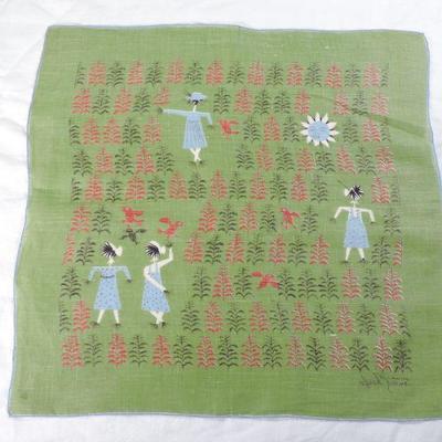 Lot 41 Vintage Tammis Keefe Linen Handkerchief