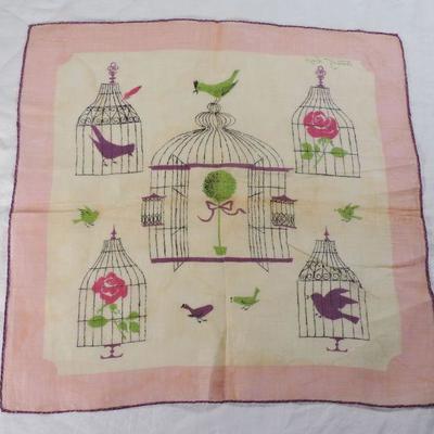 Lot 47 Vintage Tammis Keefe Linen Handkerchief NWT