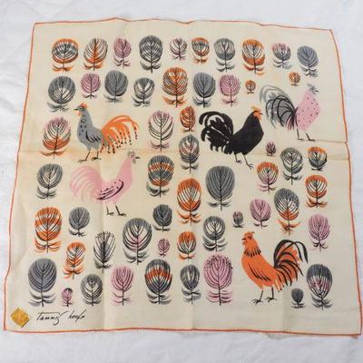 Lot 55 Vintage Tammis Keefe Linen Handkerchief NWT