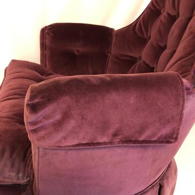 Lot 3 - Purple Fabric Covered Chair