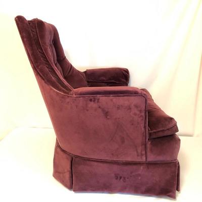 Lot 3 - Purple Fabric Covered Chair