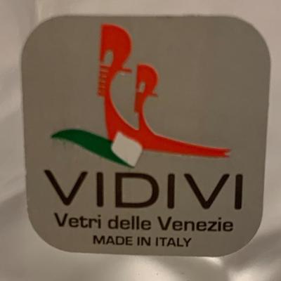New Gorgeous Vidivi Italian Clear Vase 9-1/2