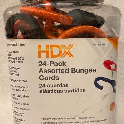 22 HDX Assorted Bungee Cords (Has been opened & 2 removed)