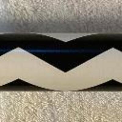 New Roll Black & White Zig Zag Striped Contact Paper 18" Long by ???