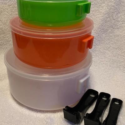 Three Piece Storage Bowl Set (Handles available for each bowl, if desire)