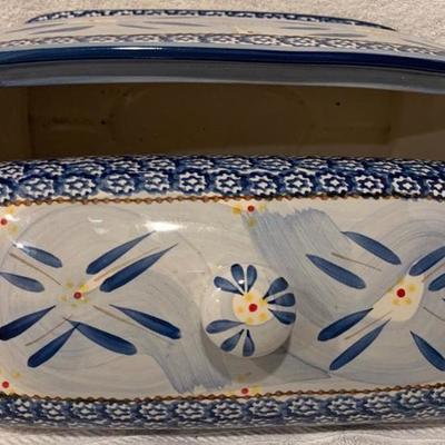 Pre-Owned Temp Tations Old World Blue Bread Box