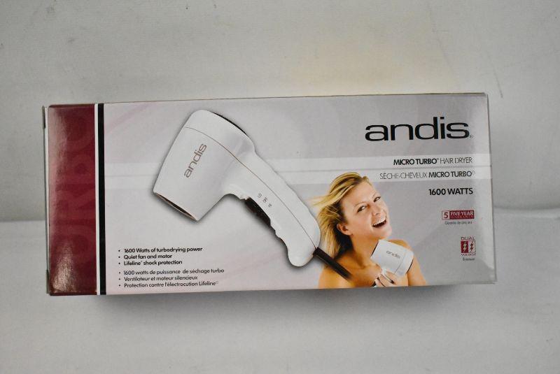 Andis Micro Turbo Hair Dryer, 1600 Watts New