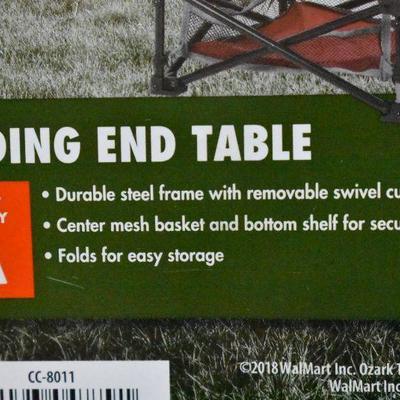 Ozark Trail Folding End Table, Red - New