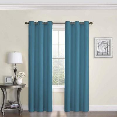 Pair of Eclipse Samara Blackout Curtain Panels, Peacock 42x95