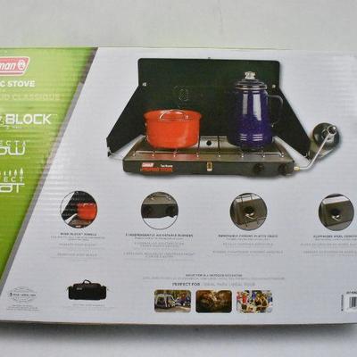 Coleman Portable Propane Gas Classic Stove with 2 Burners - New