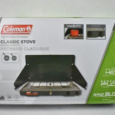 Coleman Portable Propane Gas Classic Stove with 2 Burners - New