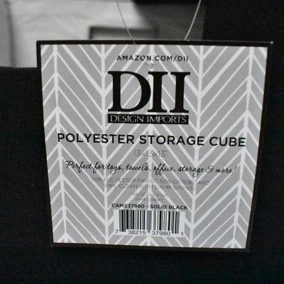 3x DII Hard Sided Collapsible Fabric Storage 13x13x13