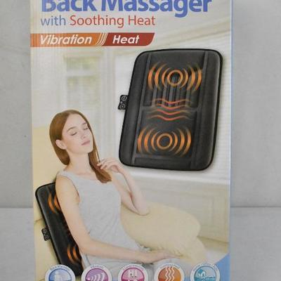 Health Touch Back Massager w/ Vibration & Heat - New, Open Box