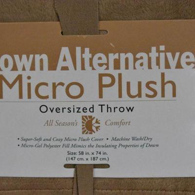 Down Alternative Micro Plush Oversized Throw 58