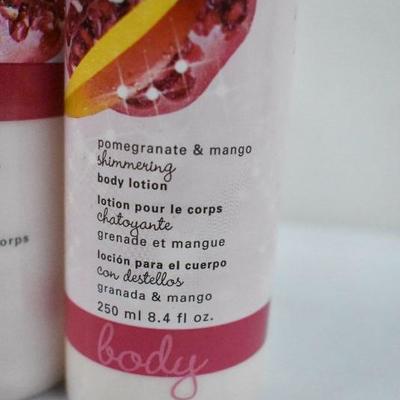 3 Piece Avon Naturals Pomegranate & Mango: 2 Lotions & 1 Shimmering Lotion - New