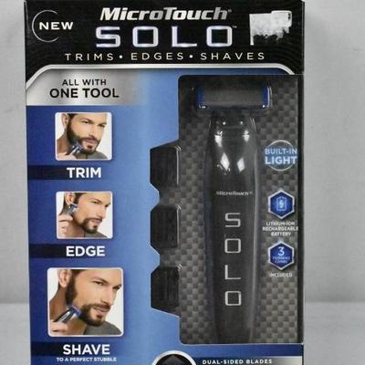 MicroTouch Solo Razor, Trims/Edges/Shaves, Built-In Light - New
