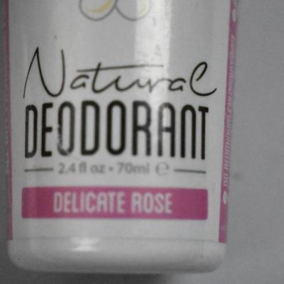 Bali Secrets Natural Deodorant, Organic & Vegan 2.4 oz Scent Delicate Rose - New