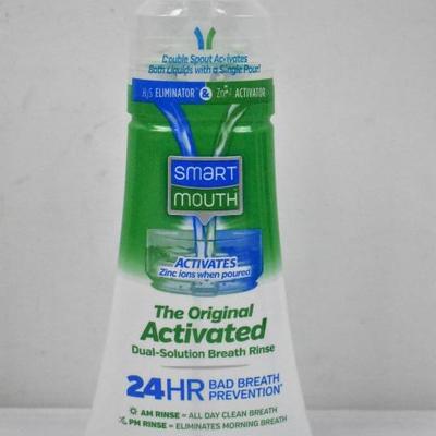 SmartMouth Original Activated Mouthwash Mint 16fl oz Bad Breath Prevention - New