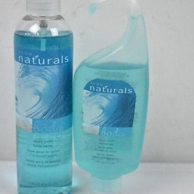 Avon Naturals Aqua Rush Shower Gel & Body Spray - New
